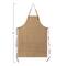 Hello Honey® Khaki Apron with Pockets & Leather Ties